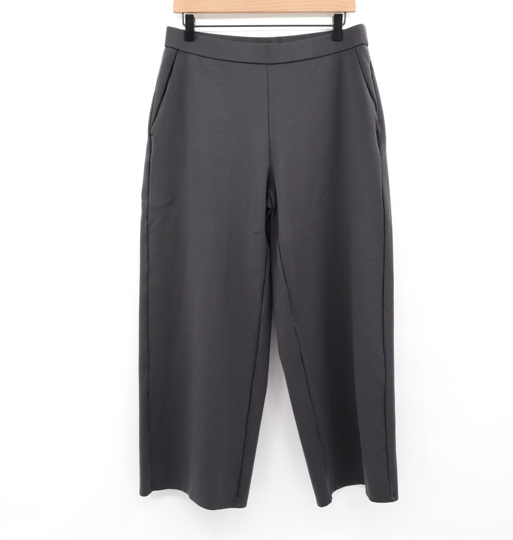 Eileen Fisher Sz M Women's Gray Wide Leg Pants Tencel Blend Side Pockets
